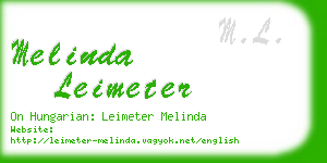 melinda leimeter business card